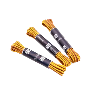 SAPHIR BDC Laces Cord 2 Colors 2.5mm Light Brown / Yellow - jasnobrązowo żółte okrągłe sznurowadła do traperów
