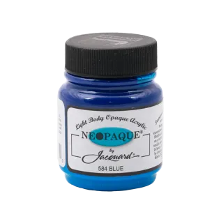 JACQUARD Neopaque Paint 2.25oz #584 BLUE / NIEBIESKA mocnokryjąca farba akrylowa do ubrań, butów i rękodzieła