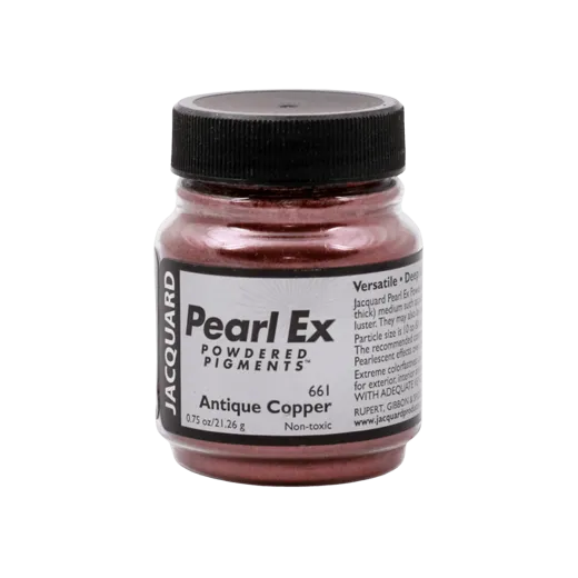 JACQUARD Pearl EX Powdered Metallic Pigments 0.75oz #661 ANTIQUE COPPER / Antyczne miedziowe metaliczne i perłowe pigmenty w proszku do rękodzieła