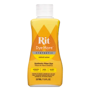 RIT DYEMORE Liquid Dye for Synthetics 7oz DAFFODIL YELLOW / ŻÓŁTY uniwersalny barwnik w płynie do tkanin syntetycznych i mieszanek