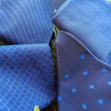 Eleganckie granatowe skarpety męskie w paski patine.