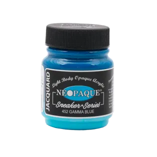 JACQUARD Neopaque Sneaker Series Paint 2.25oz #452 GAMMA BLUE / NIEBIESKA mocnokryjąca farba akrylowa do butów, ubrań i rękodzieła