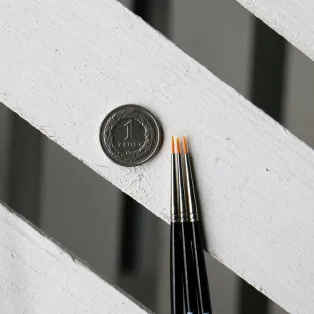 ELCO Brush Round Golden Nylon 1/0 - Okrągły spiczasty pędzelek do farb i barwników