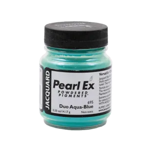 JACQUARD Pearl EX Powdered Metallic Pigments 0.5oz #695 DUO AQUA BLUE / Akwamarynowe metaliczne i perłowe pigmenty w proszku do rękodzieła