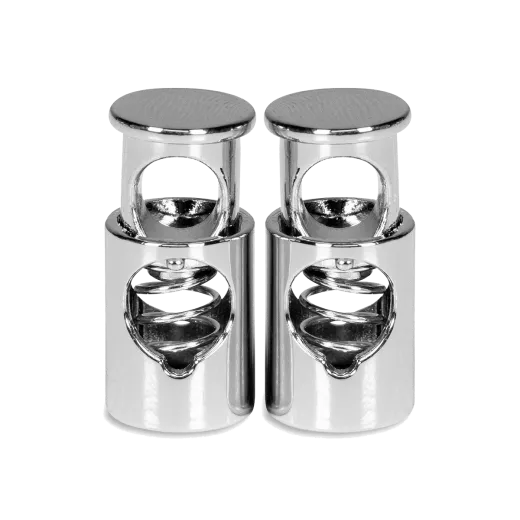 Srebrne metalowe stopery do sznurowadeł Lace Lab Silver Lace Locks