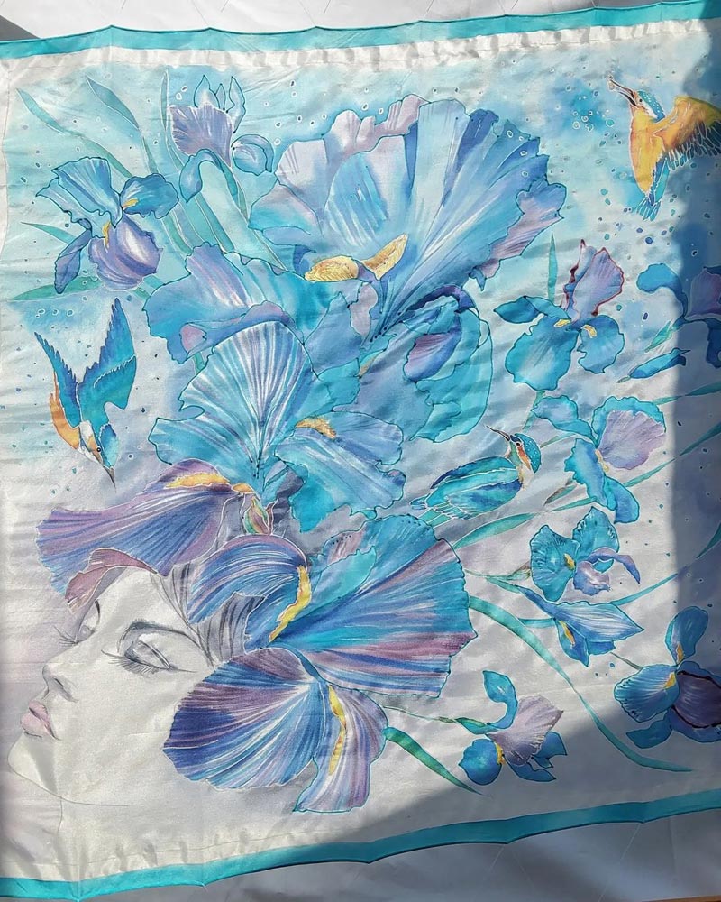 Farby i barwniki do jedwabiu i tkanin. Rękodzieło na ubraniach.