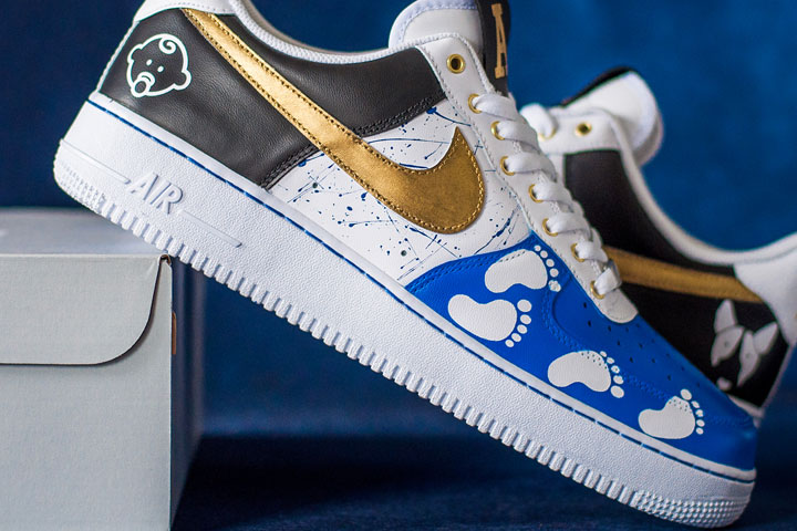 Custom Nike AF1 Dad’s Pair by @obuwnik
