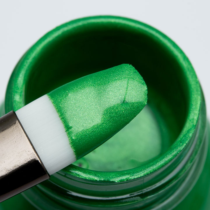 Zielona opalizująca, perłowa farba do malowania skór, jeansu i tkanin Angelus Pearlscent Green