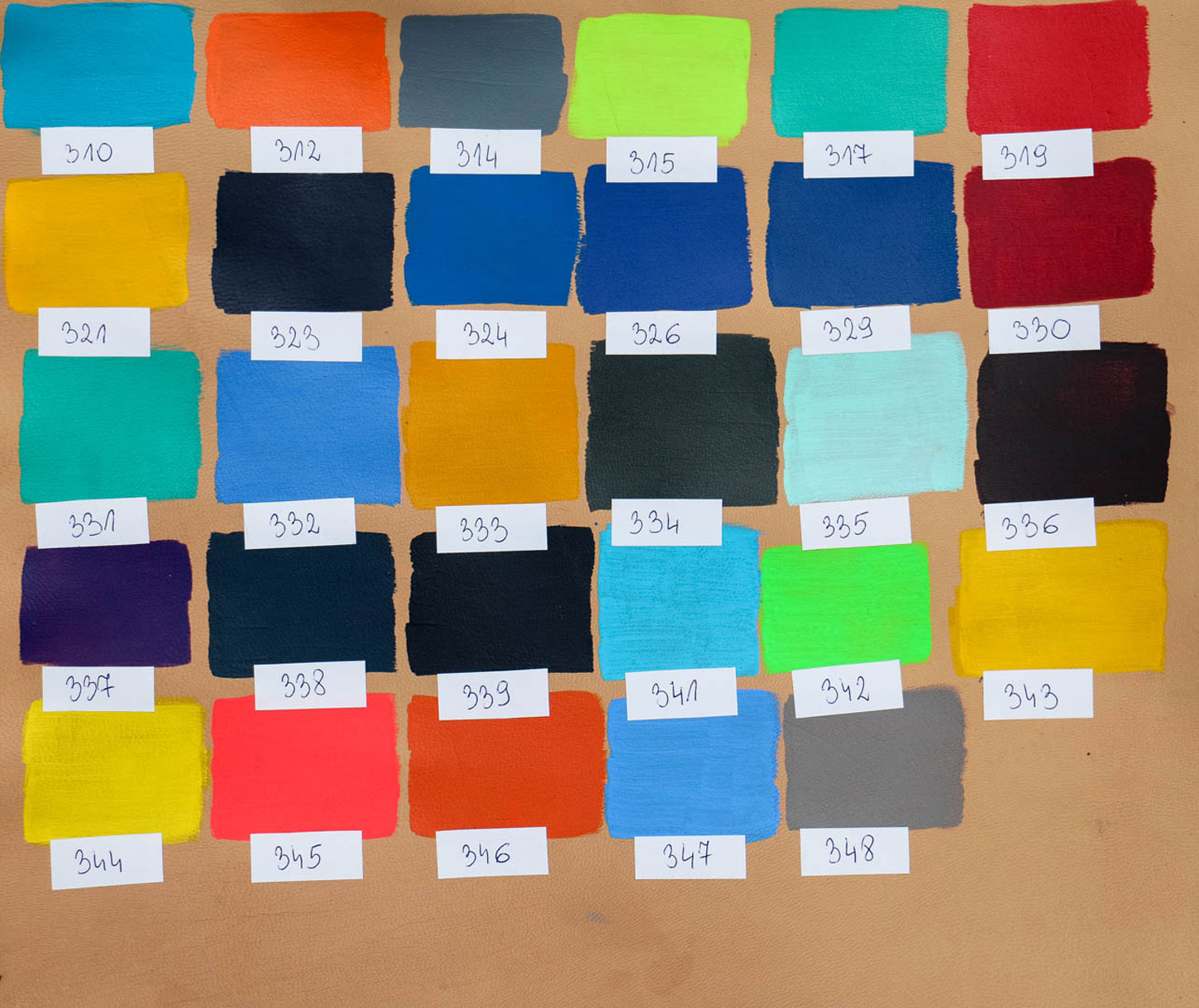 Próbnik kolorów akrylowych farb do customizacji sneakersów Angelus Collector Edition Acrylic Paint - kolory Nike Air Jordan.