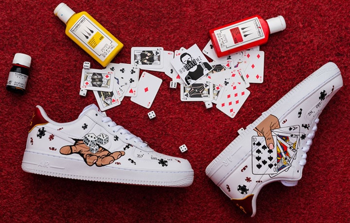 Custom Nike AF1 Gambler by @doostomz