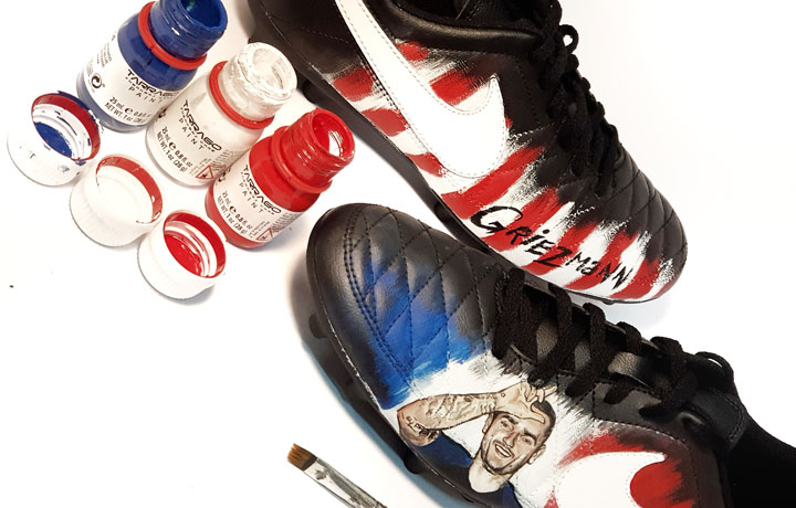 Cutom Nike Football Griezmann by @lilicanteroart