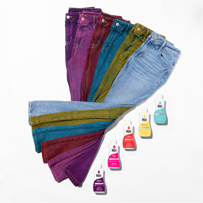 Farbowanie jeansu, spodni i kurtek dżinsowych. Barwniki rit dye.