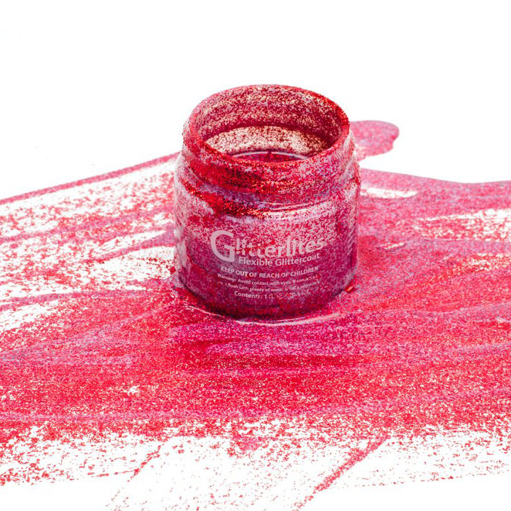 Brokatowa farba w kolorze Ruby Red