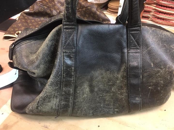 Jak odnowić zniszczoną skórzaną torbę, torebkę, galanterię? Renowacja skór produktami SAPHIR Juvacuir i Renovating Cream