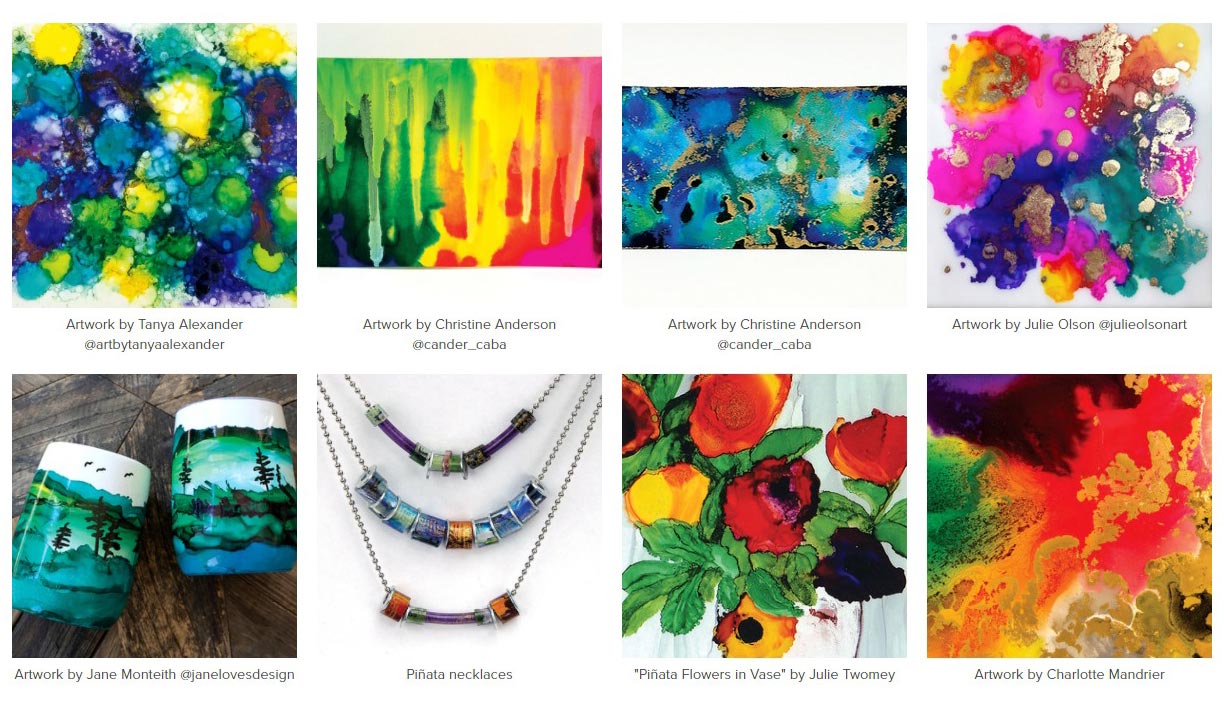 Ręcznie robione, malowane naczynia, kubki, filiżanki, naszyjniki, kolczyki, biżuteria. Rękodzieło - tusze alkoholowe do szkła, kamienia, metalu.