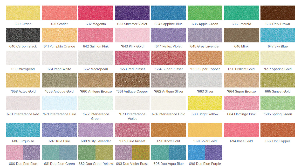 Proszki metaliczne i perłowe do customizacji, personalizacji, rękodzieła, ozdób, biżuterii.