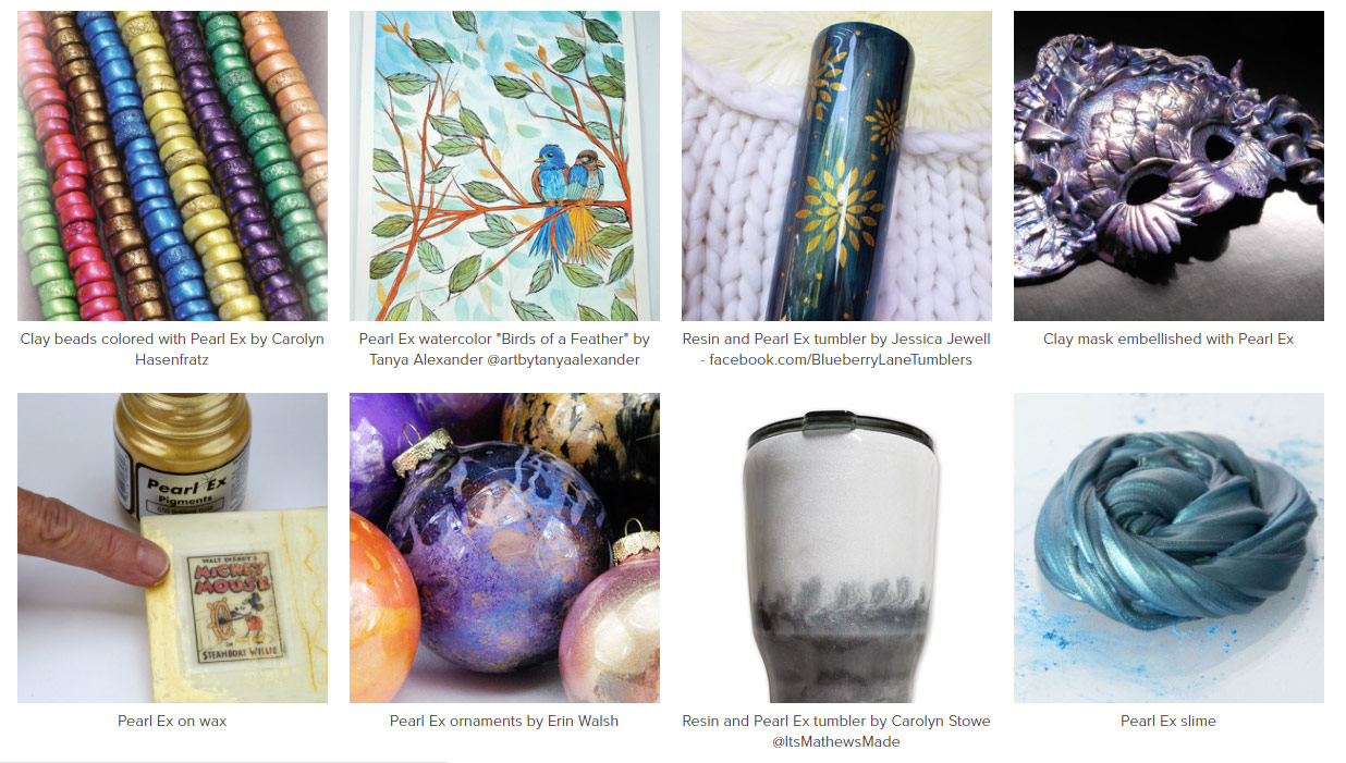 Rękodzieło z metalicznymi proszkami Pearl EX. Custom, personalizacja.