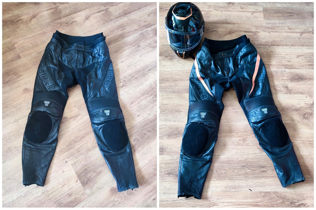 Malowanie skórzanych spodni motocyklowych